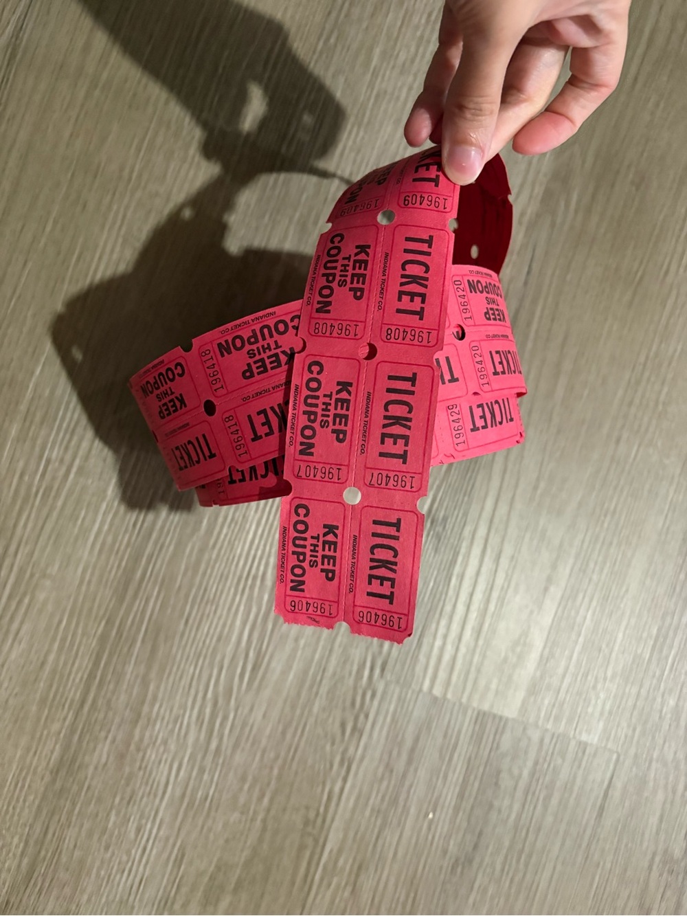Red Raffle Tickets Roll - Unbranded